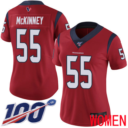 Houston Texans Limited Red Women Benardrick McKinney Alternate Jersey NFL Football #55 100th Season Vapor Untouchable->houston texans->NFL Jersey
